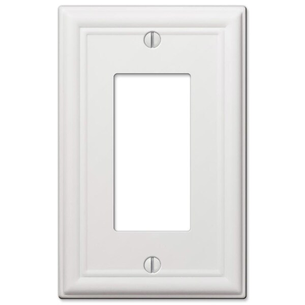 Amerelle Amerelle Chelsea White 1 gang Stamped Steel Decorator Wall Plate 1 pk 149RW - main